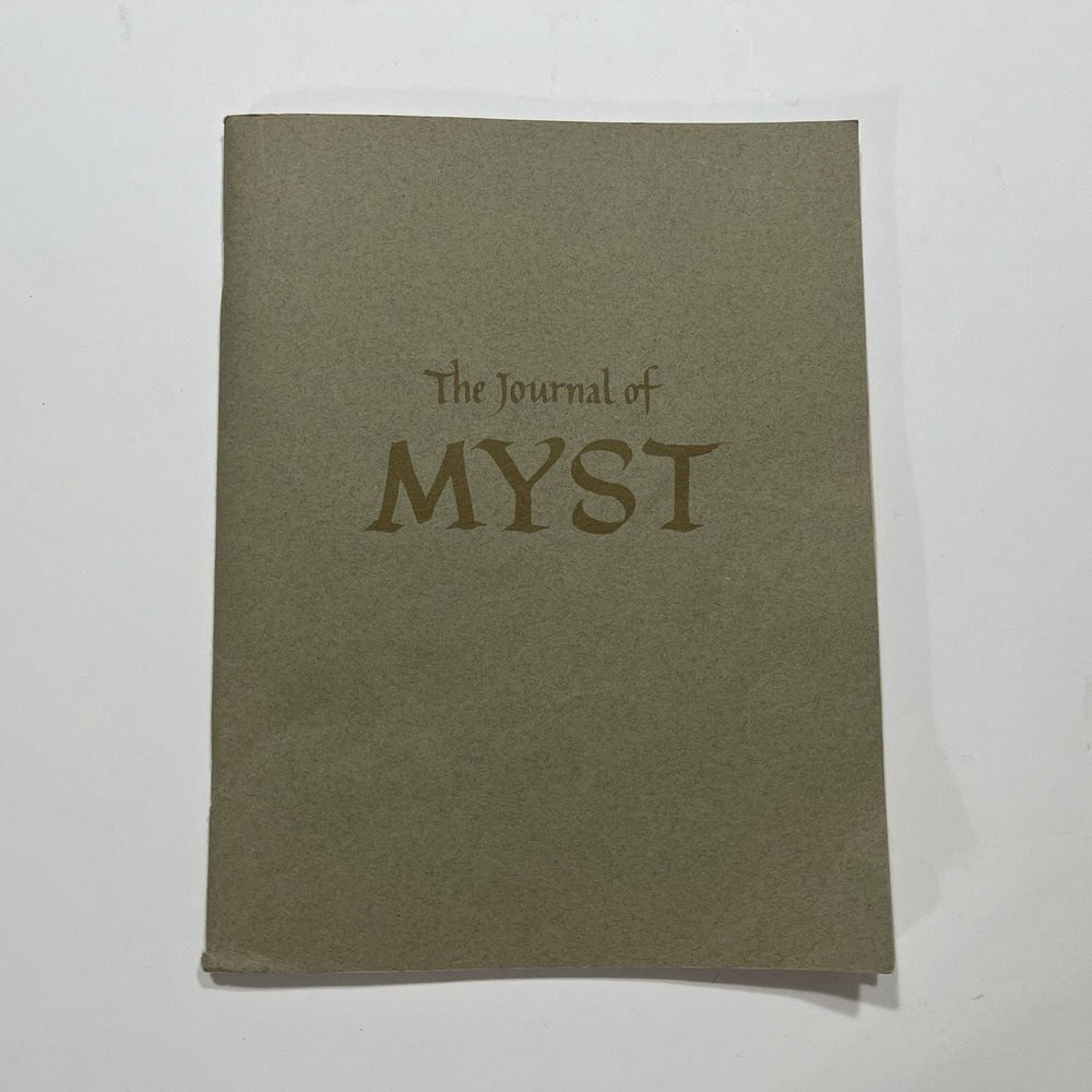 The Journal Of Myst Unused 1993‎ Broderbund PC Video Game Companion Journal Only